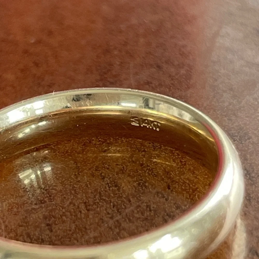 1960s Vintage 14K Yellow Gold Wedding Band - JR Wood Size 6 - Comfort Fit Ring - Picture 3 of 6